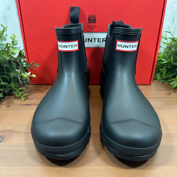 Hunter Women's Original Chelsea Rain Boots Black Size 9 - Picture 5 of 7